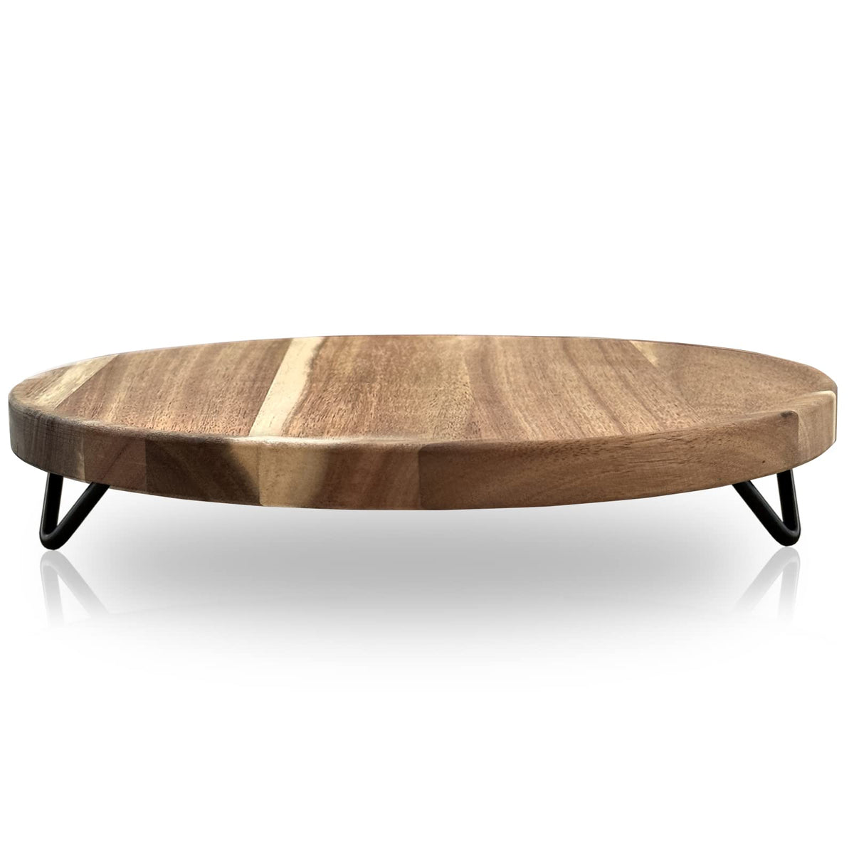 10 Inch Round Farmhouse Wooden Display Pedestal Riser