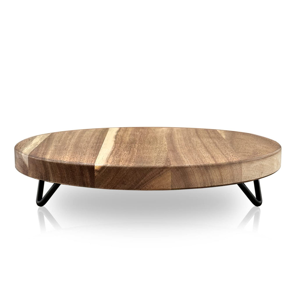 10 Inch Round Farmhouse Wooden Display Pedestal Riser
