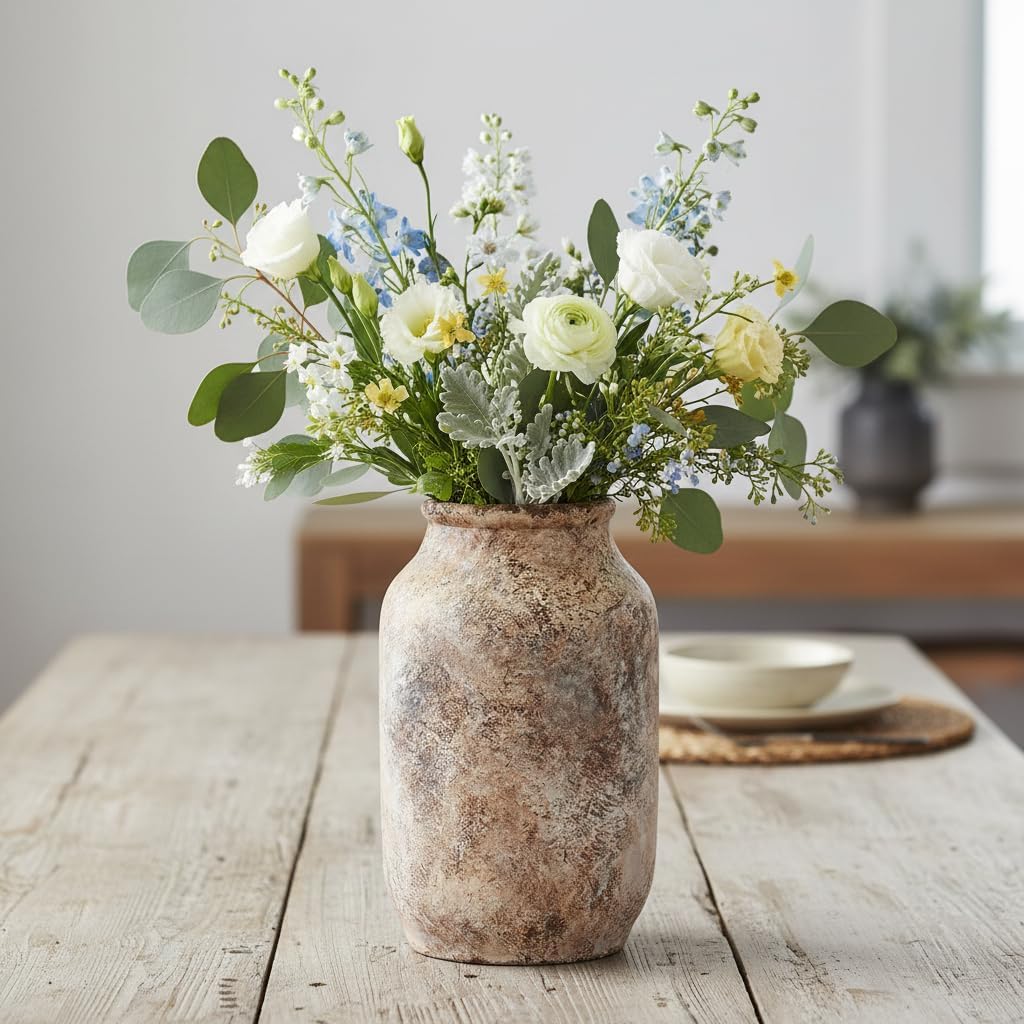 Brown Vintage Terracotta Farmhouse Vase