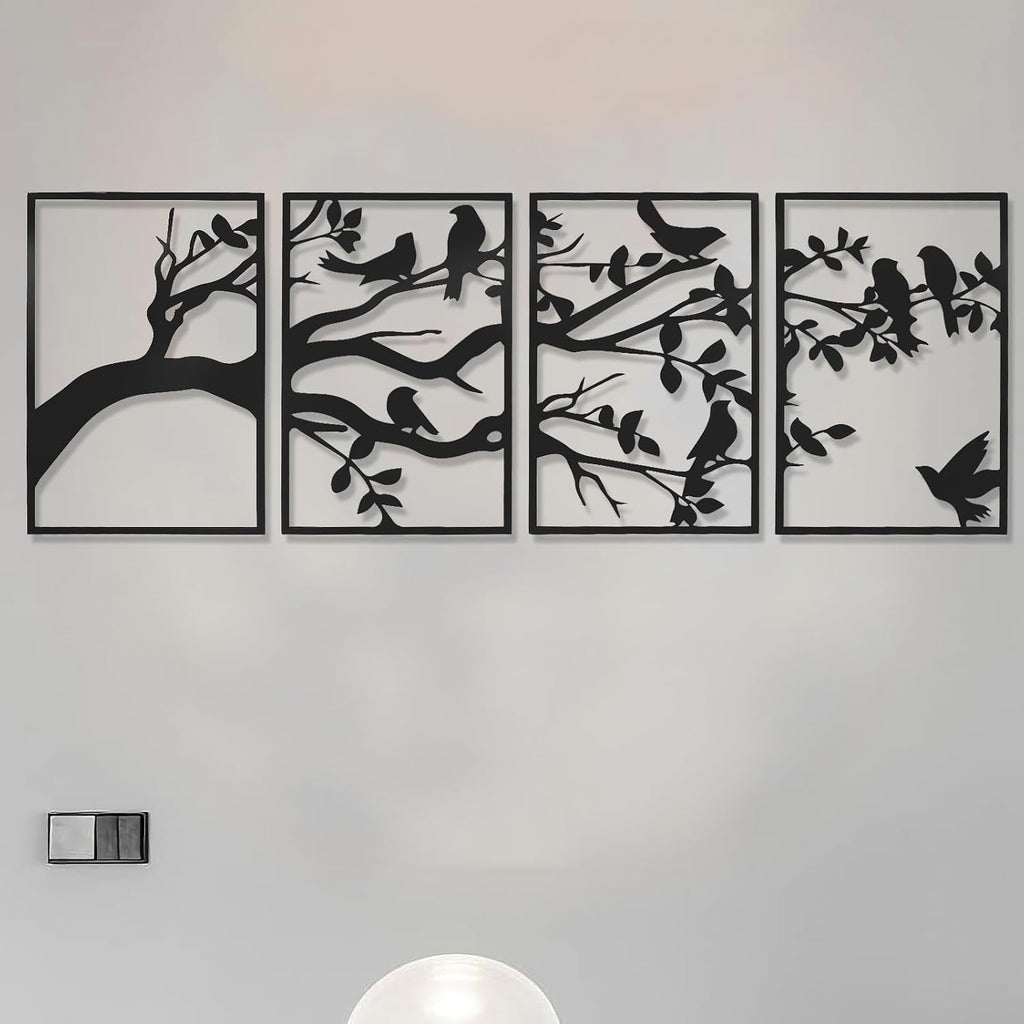 Black Tree Metal Abstract Wall Art