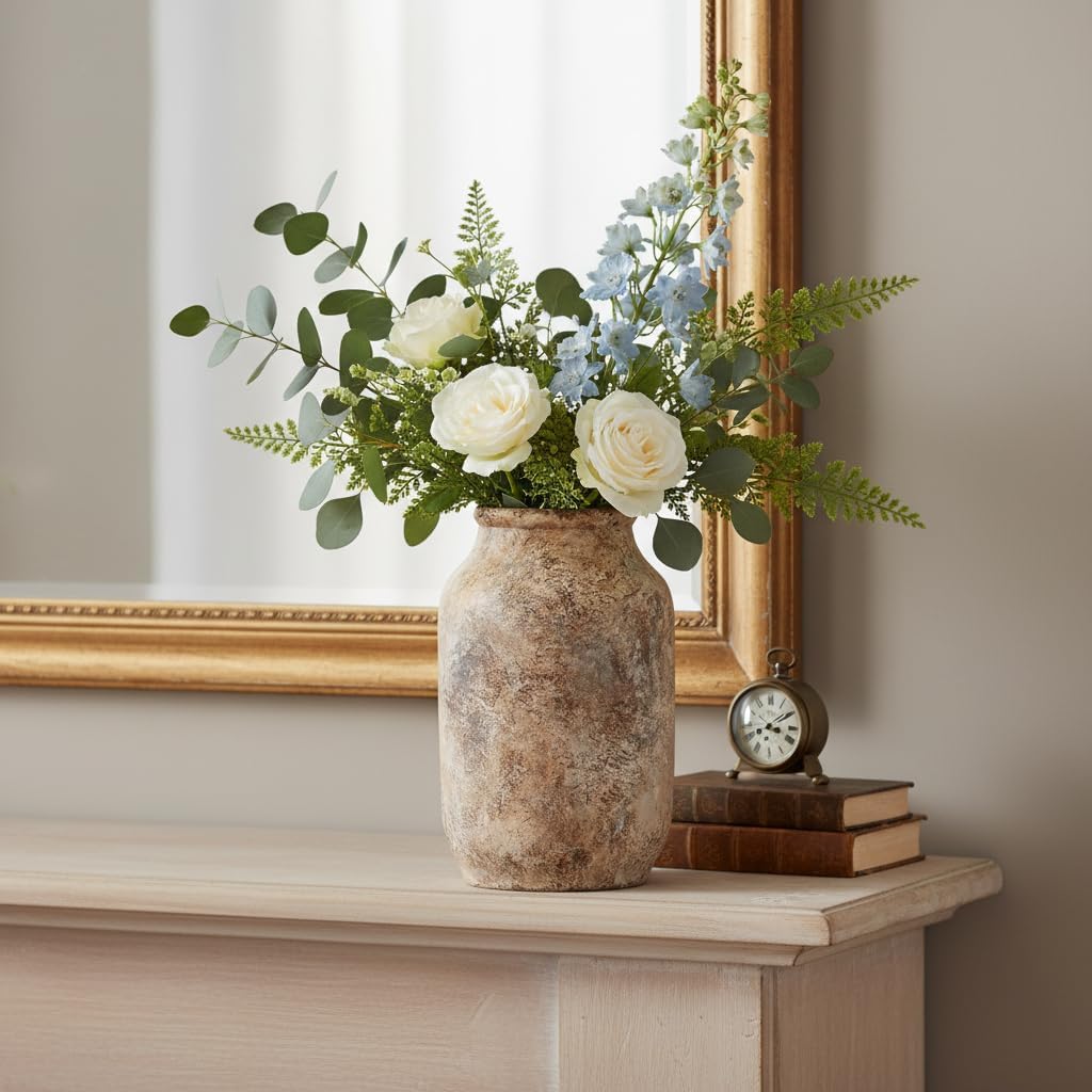 Brown Vintage Terracotta Farmhouse Vase
