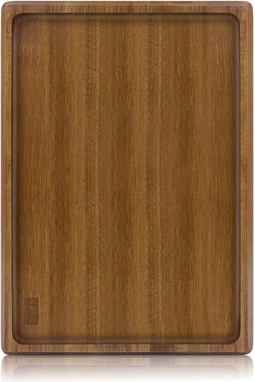 14×10 Inch Solid Acacia Wood Charcuterie Serving Tray