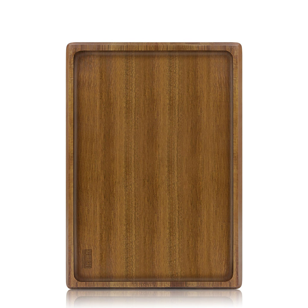 14×10 Inch Solid Acacia Wood Charcuterie Serving Tray