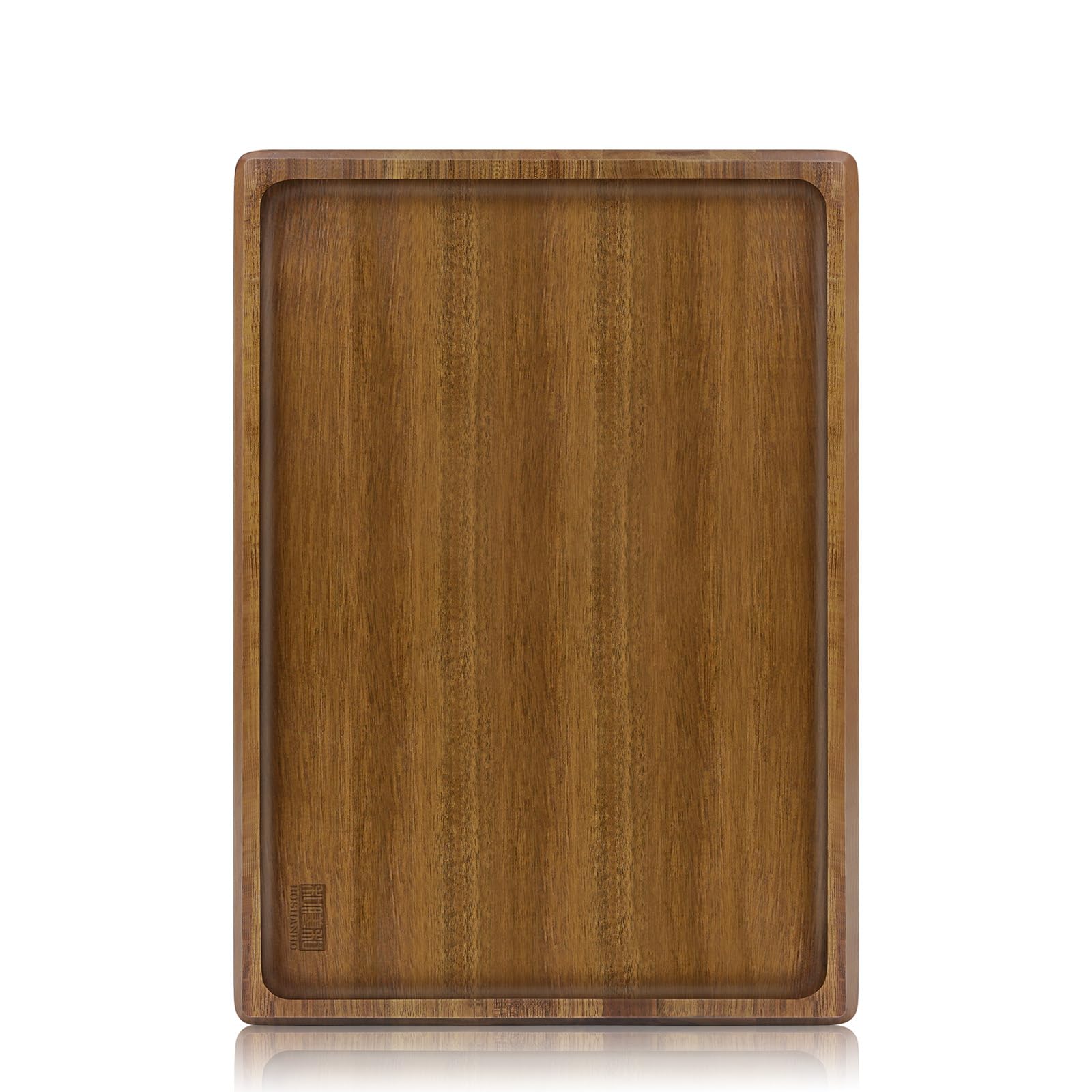 14×10 Inch Solid Acacia Wood Charcuterie Serving Tray