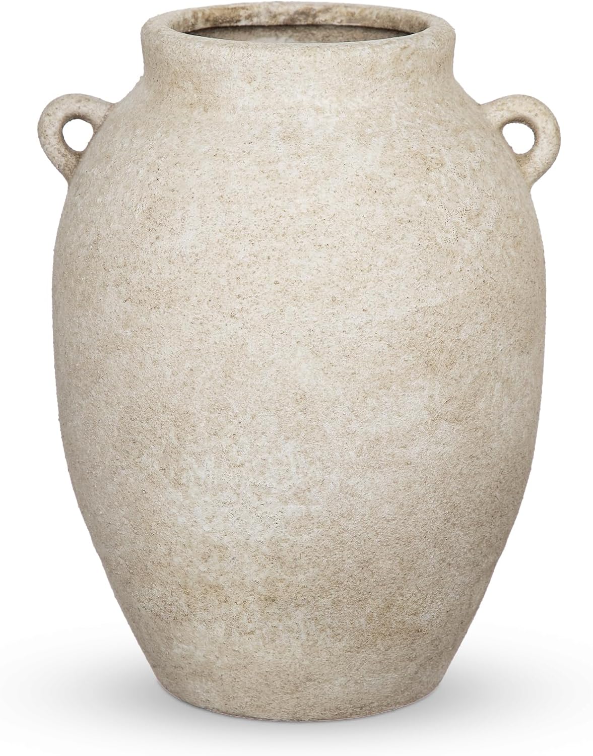 Beige Handle Farmhouse Terracotta Vase