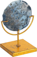 Agate Slice Decor with Metal Stand