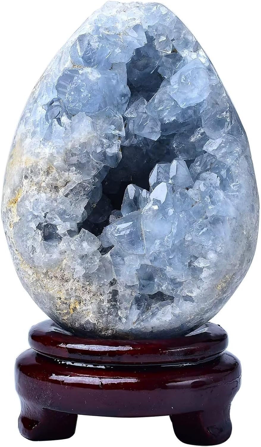 Blue Celestite Geode Egg with Stand