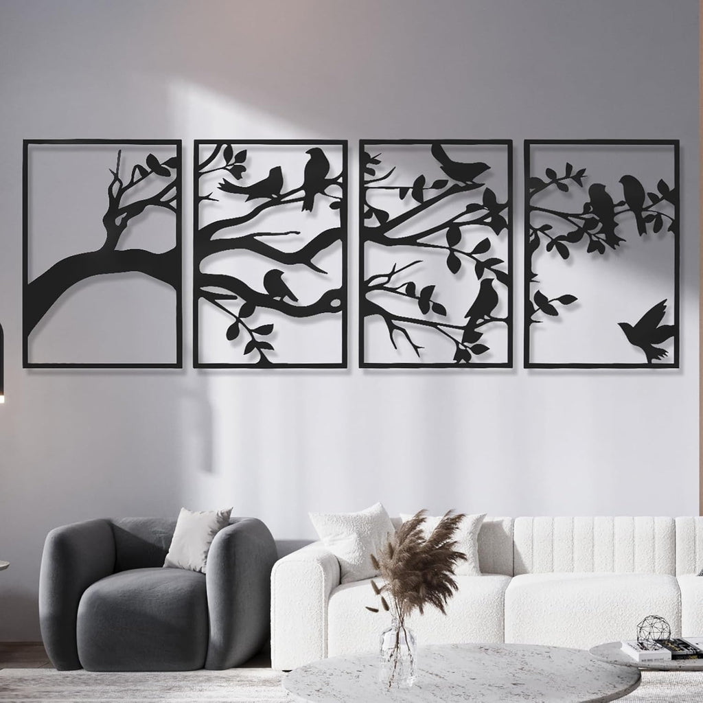 Black Tree Metal Abstract Wall Art