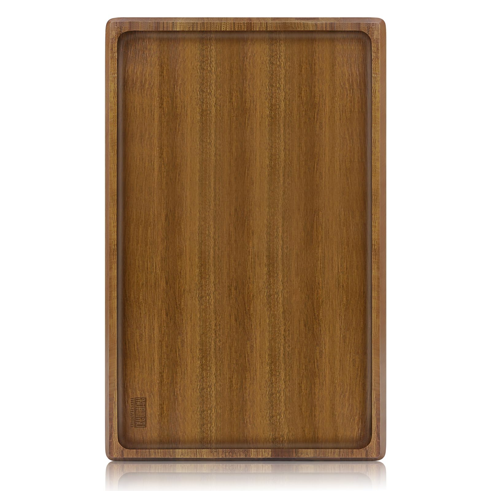 14×10 Inch Solid Acacia Wood Charcuterie Serving Tray