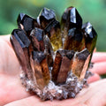 Natural Smoky Quartz Cluster Healing Crystal Decor