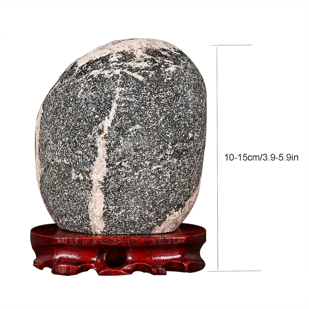 Natural Taishan Stone Desktop Ornament with Base
