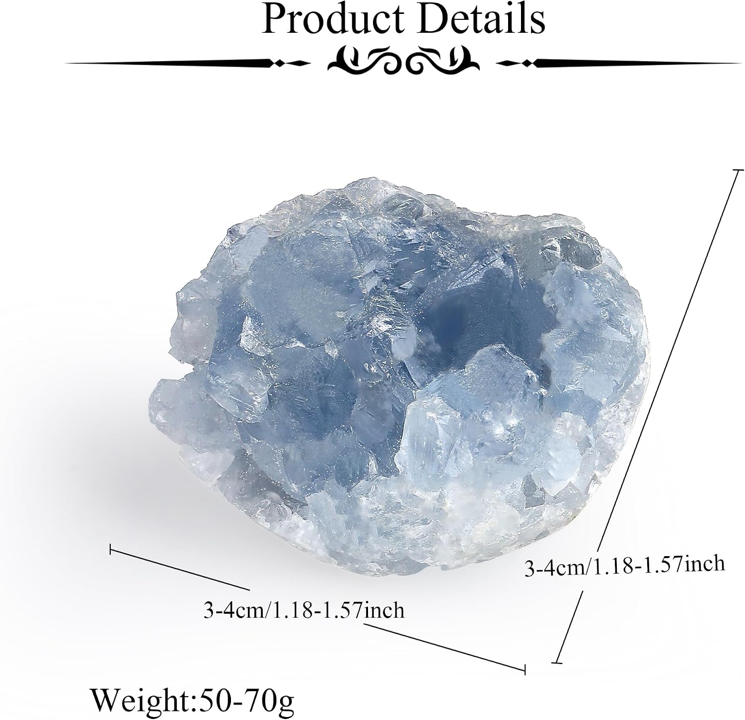 Blue Aquamarine Celestite Crystal Cluster