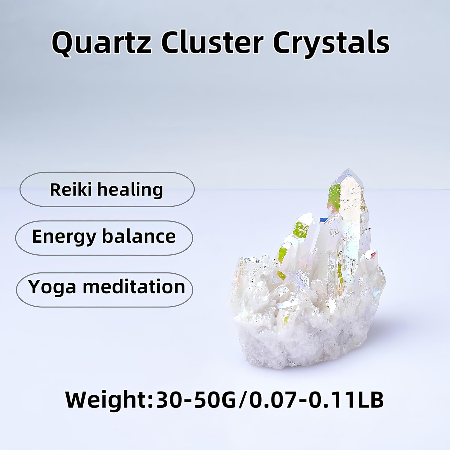 Angel Aura Titanium Quartz Crystal Cluster