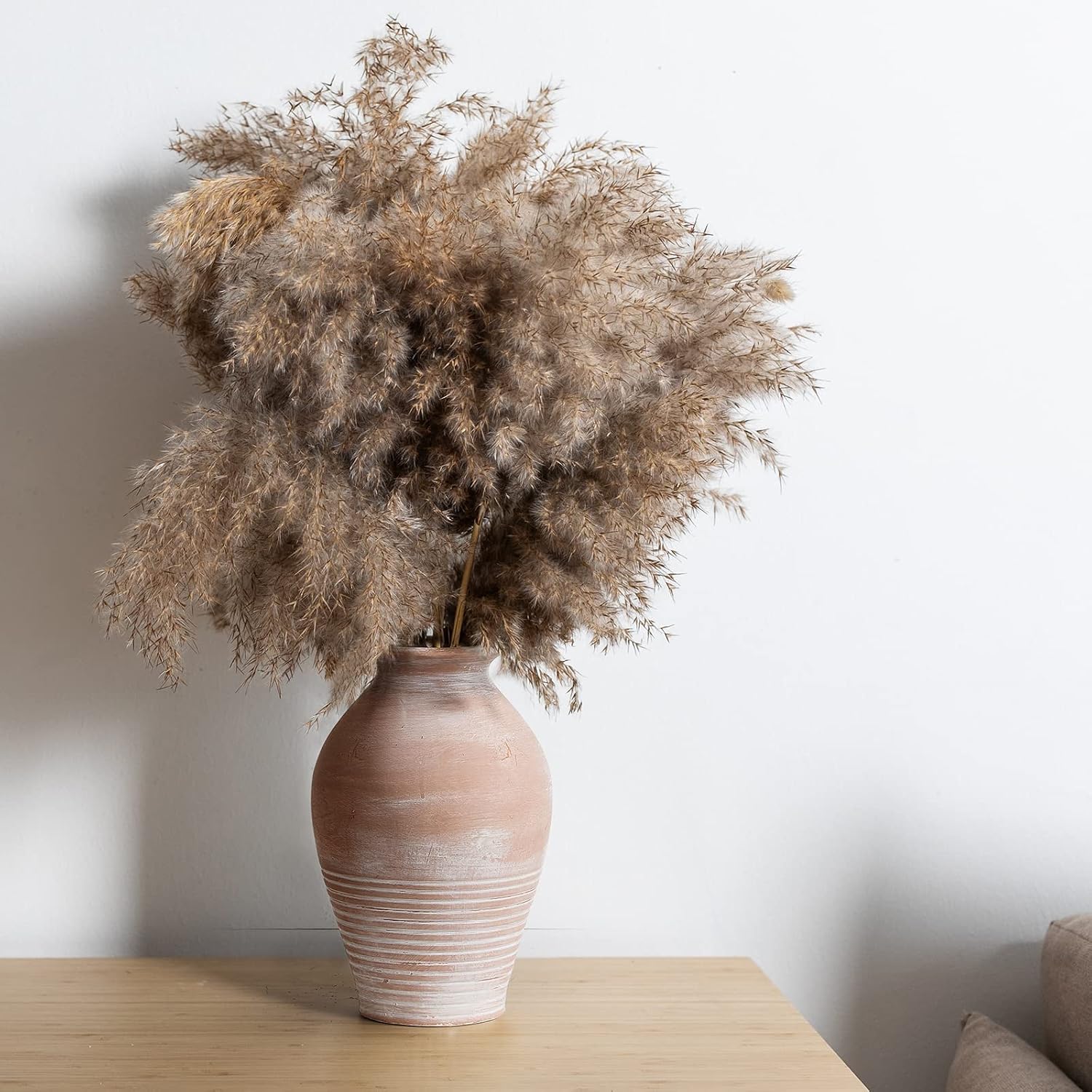 Whitewashed Terracotta Farmhouse Vase