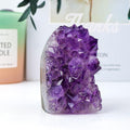 Purple Amethyst Quartz Crystal Cluster Geode