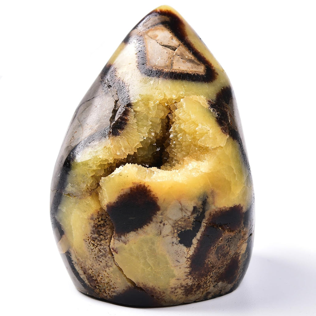 Large Septarian Crystal Geode Cluster Specimen