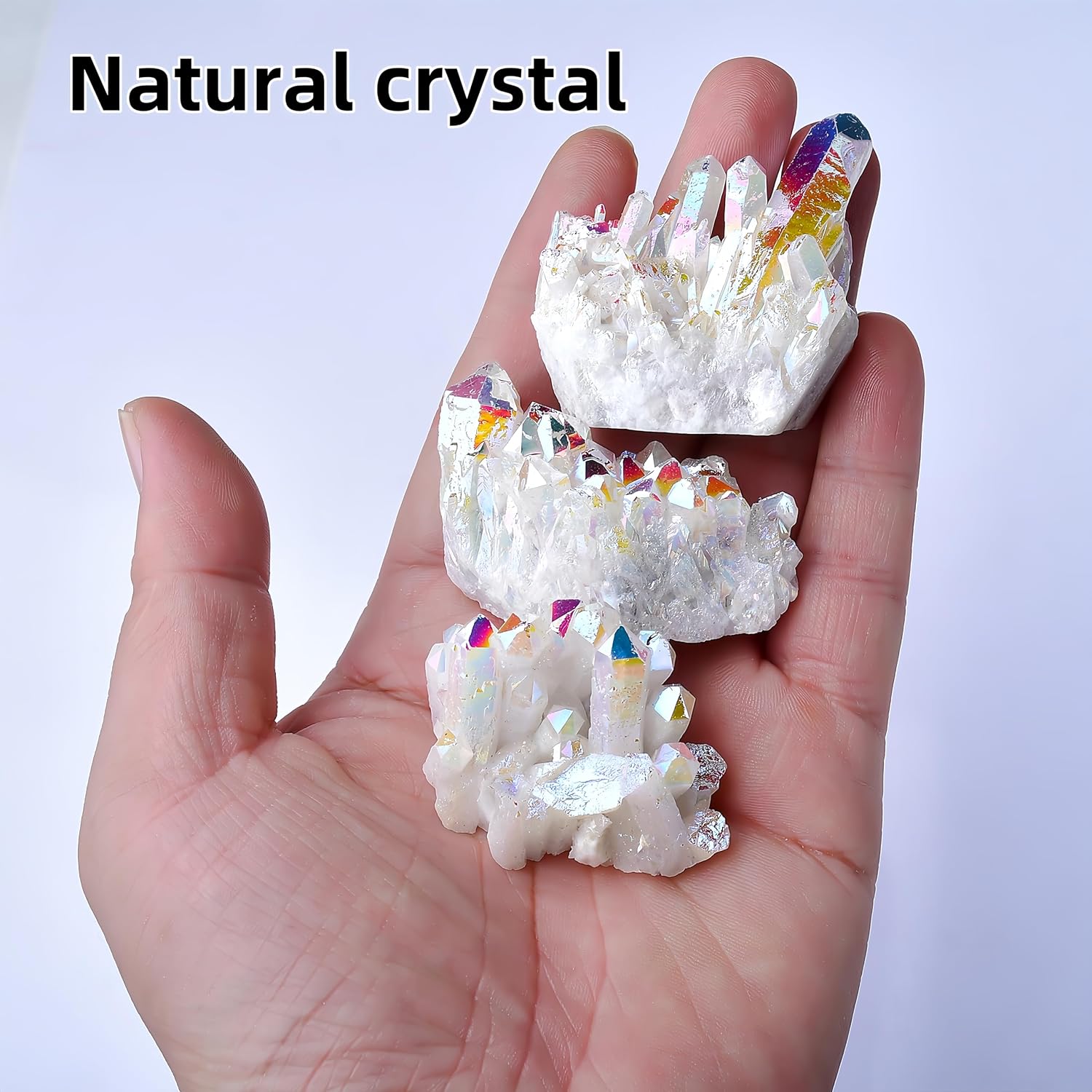 Angel Aura Titanium Quartz Crystal Cluster