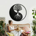 Yin Yang Tree Metal Wall Art
