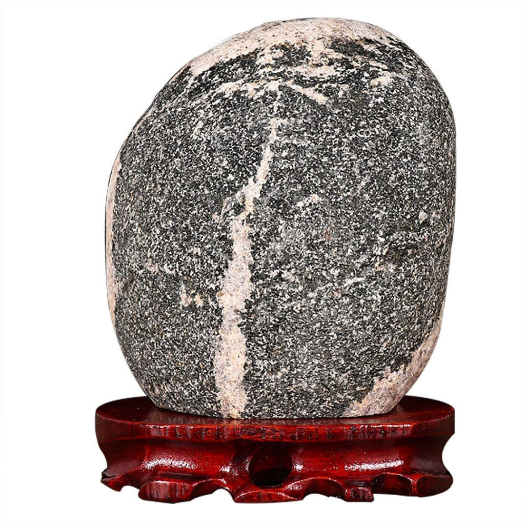 Natural Taishan Stone Desktop Ornament with Base