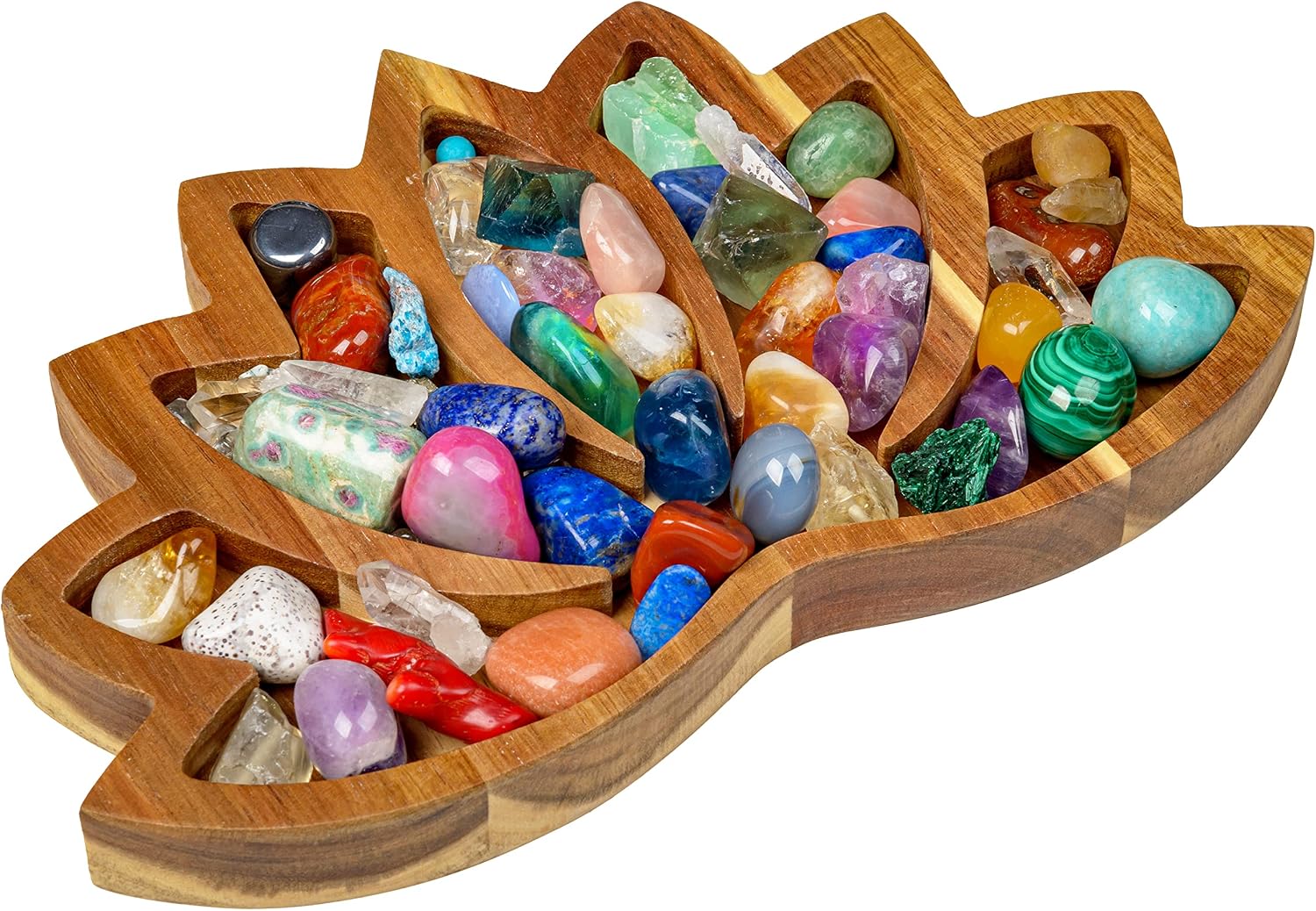 Horizon Wooden Lotus Crystal Display Tray