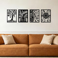 Boho Black Line Metal Wall Hanging