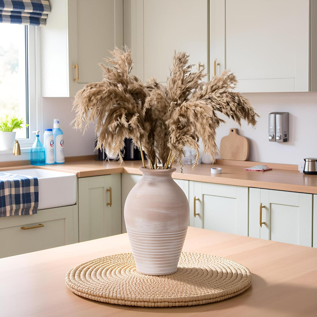 Whitewashed Terracotta Farmhouse Vase