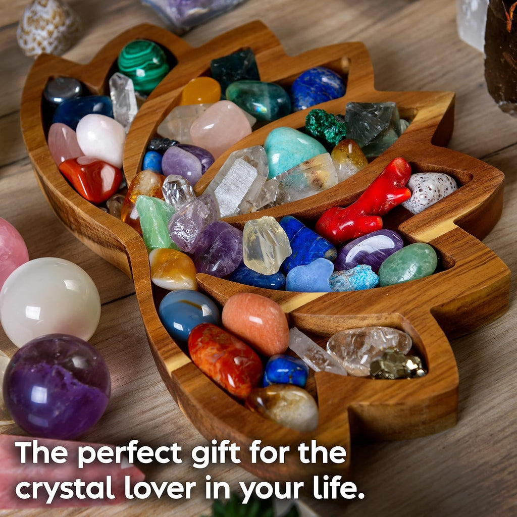 Horizon Wooden Lotus Crystal Display Tray