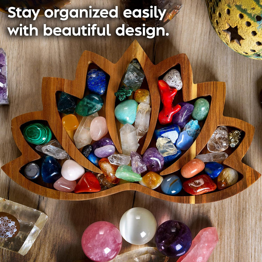 Horizon Wooden Lotus Crystal Display Tray